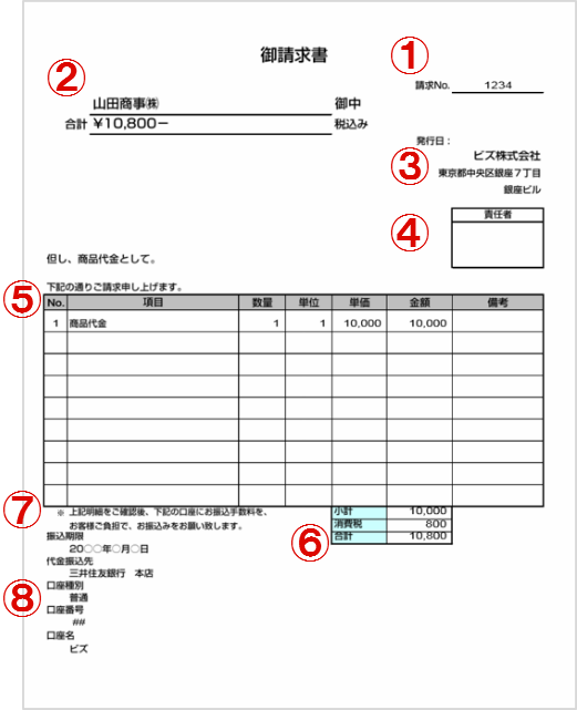 請求書ひな形