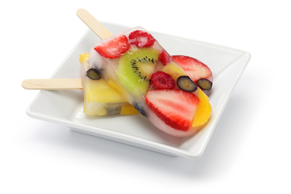 homemade fruit ice pop, popsicle