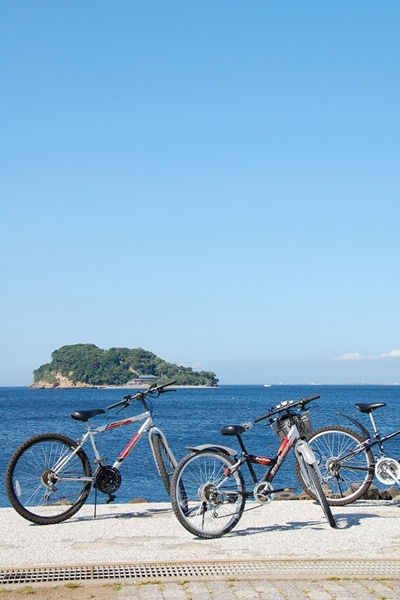 うみかぜ公園から望む猿島は、市長お気に入りの風景のひとつ