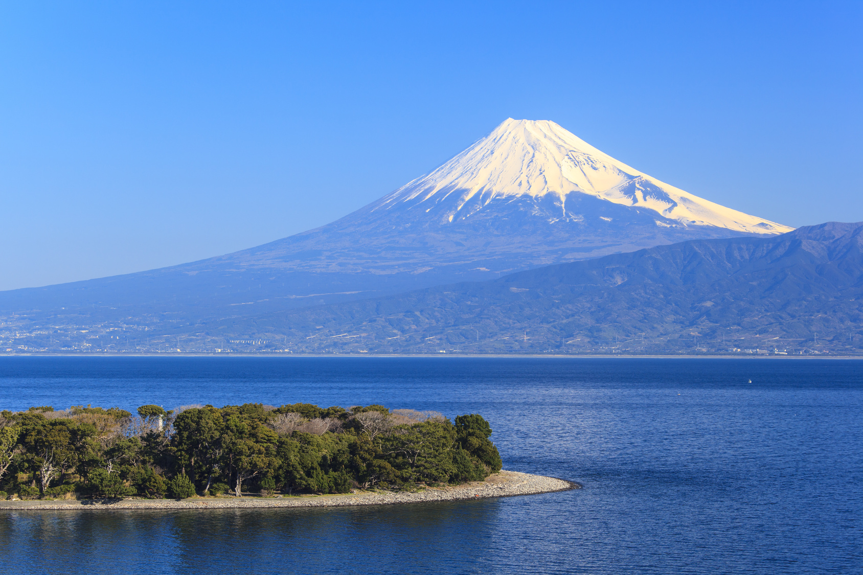 Cape Osezaki and Mt. Fuji seen from Nishiizu, Shizuoka, Japan