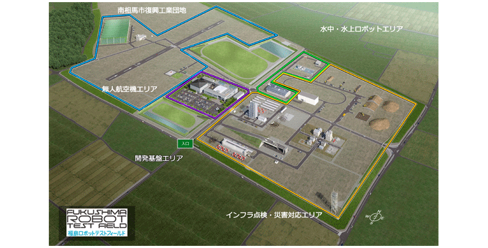 （福島ロボットテストフィールド全景）